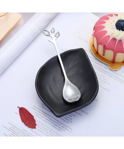 4.7” 13/0 silver stainless steel oval bowl Teaspoons/Dessert Spoons with steel handle -12/case
