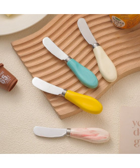 Ceramic Handle Butter Spreader Knife, Stainless Steel Cheese & Jam Knife for Wholesale